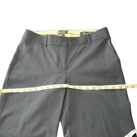 Favorite Fit Tollegno 1900 Italian Wool Wide Leg Dress Pants Navy Work Chic Sz 6 - Picture 8 of 9